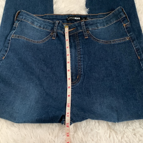 NWOT Fashion Nova Marilyn High Waisted Skinny Jeans - Dark Wash - Size 11/30 - Picture 5 of 11